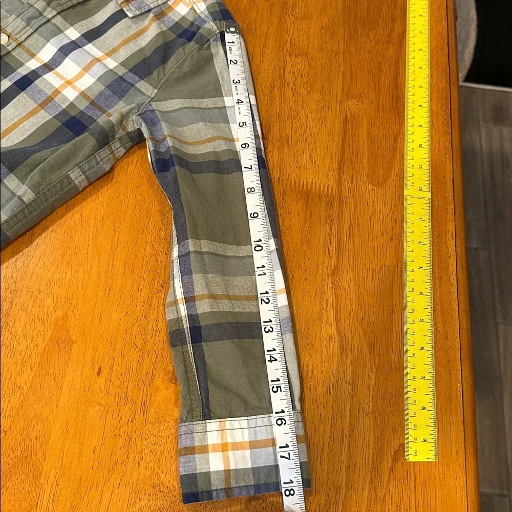 OshKosh B'gosh Kids Plaid Shirt - Green, Blue, and Orange. Size 8